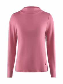 Jersey-Shirt Turtlekragen Rosenholz