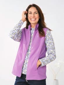 Fleeceweste kuschelwarm Flieder