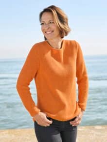 Baumwoll-Zauberpullover Apart Safran