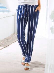 Klimasoft-Jersey-Schlupfhose Marine gestreift