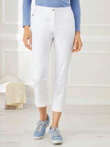 7/8-Lyocell-Stretchhose Supersoft Weiß