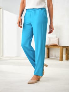 Kofferhose Edel-Krepp Aqua