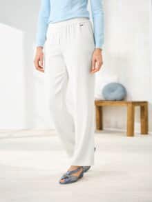 Kofferhose Edel-Krepp Offwhite
