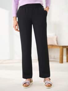 Kofferhose Edel-Krepp Schwarz