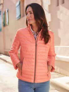 Steppjacke leicht tailliert papaya
