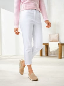 7/8 Bequembundjeans Soft-Denim Weiß