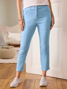 7/8 Bequembundjeans Soft-Denim Hellblau