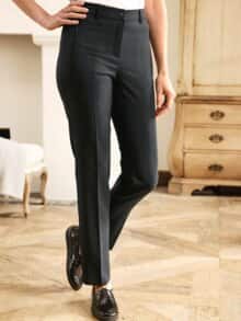Bügelfrei-Stretch-Hose Schwarz