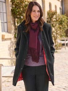 Longjacke Tech Wool Anthtazit