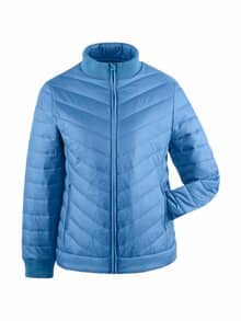 Leichtsteppjacke im Beutel Jeansblau