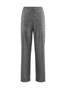 Flanell Jersey-Marlenehose Schwarz/Grau