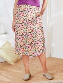 Sommer-Rock Luftig-leicht Creme-Multi