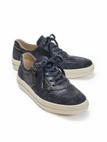 Reißverschluss-Sneaker Memory Blau