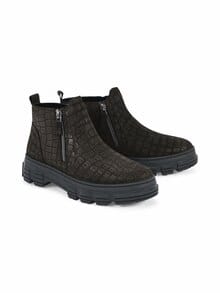 Doppel-RV Flex-Stiefelette Schwarz