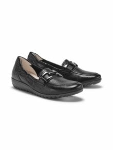 Hirschleder-Slipper Komfort Chic Schwarz