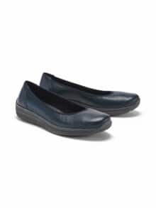Hirschleder-Ballerina Blau