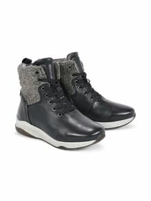 Plüsch-Stiefel Winterfest Schwarz