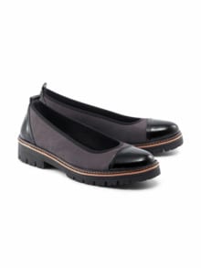 Hallux-Ballerina Schrittsicher Grau-Schwarz