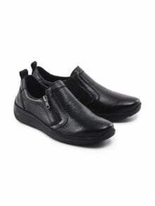Hirschleder-Slipper Komfort Schwarz