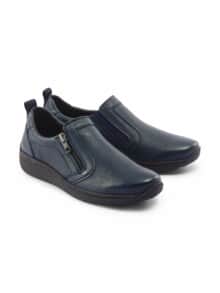 Hirschleder-Slipper Komfort Blau