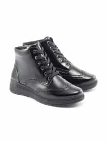 Hallux Warmfutter-Bootie Lupo Schwarz Lack