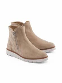 Hallux-Bootie Doppelreißverschluss Beige