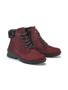 Hallux-Stiefelette Kuschelwarm Bordeaux