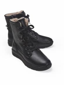 Hallux-Hirschleder Bootie Schwarz