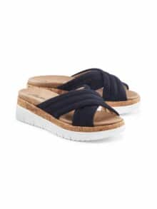 Hallux-Kreuz-Pantolette Marine