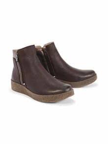 Hallux-Hirschleder-Stiefelette Braun-Bronze