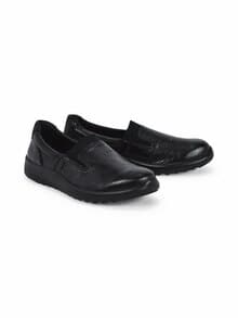 Hallux-Hirschleder Komfortslipper Schwarz
