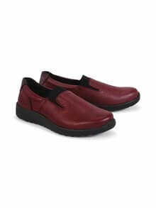 Hallux-Hirschleder Komfortslipper Bordeaux