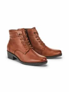 Absatz-Stiefelette Soft Cognac