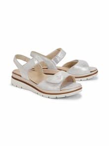 Fidelio-Hallux Klettsandale Silber glänzend