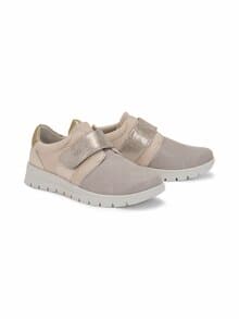 Hallux-Klettschuh Superstretch Beige metallic