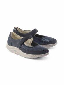 Rollsohlen-Hallux Klettballerina Marine