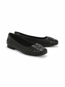 Hirschleder-Edel Ballerina Schwarz