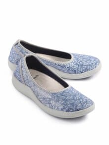 Hallux-Softslipper Naturform Blau-Weiß