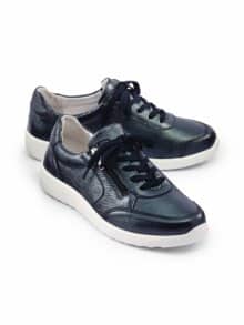 Hallux-Hirschleder Schnürer Marine