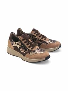 Hallux-Schnürer Reißverschluss Beige-Leo