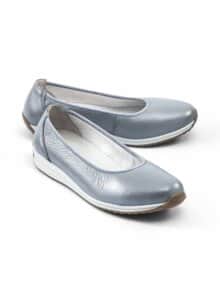 Hirschleder-Ballerina Hellblau