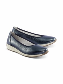 Hirschleder-Ballerina Marine