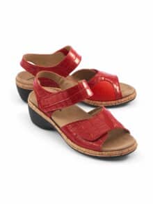 Hallux-Sandale Kroko Rot