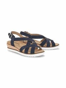 Riemen-Sandale Sitzfest Blau