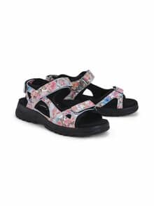 Hallux-Trekking-Sandale Geblümt