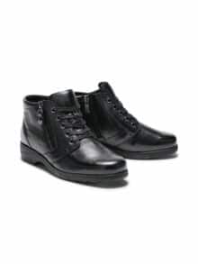 Doppel-Reißverschluss Schnürer Schwarz