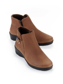 Keilabsatz-Stiefelette Winterwarm Keilabsatz-Stiefelette Winterwarm
