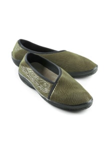 Hallux-Soft-Slipper Fußschmeichler Khaki animal