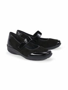 Hallux-Klettballerina Extra-Weite Schwarz