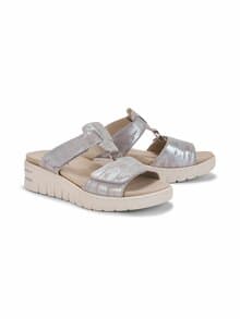 Klett-Pantolette T-Spange Silber